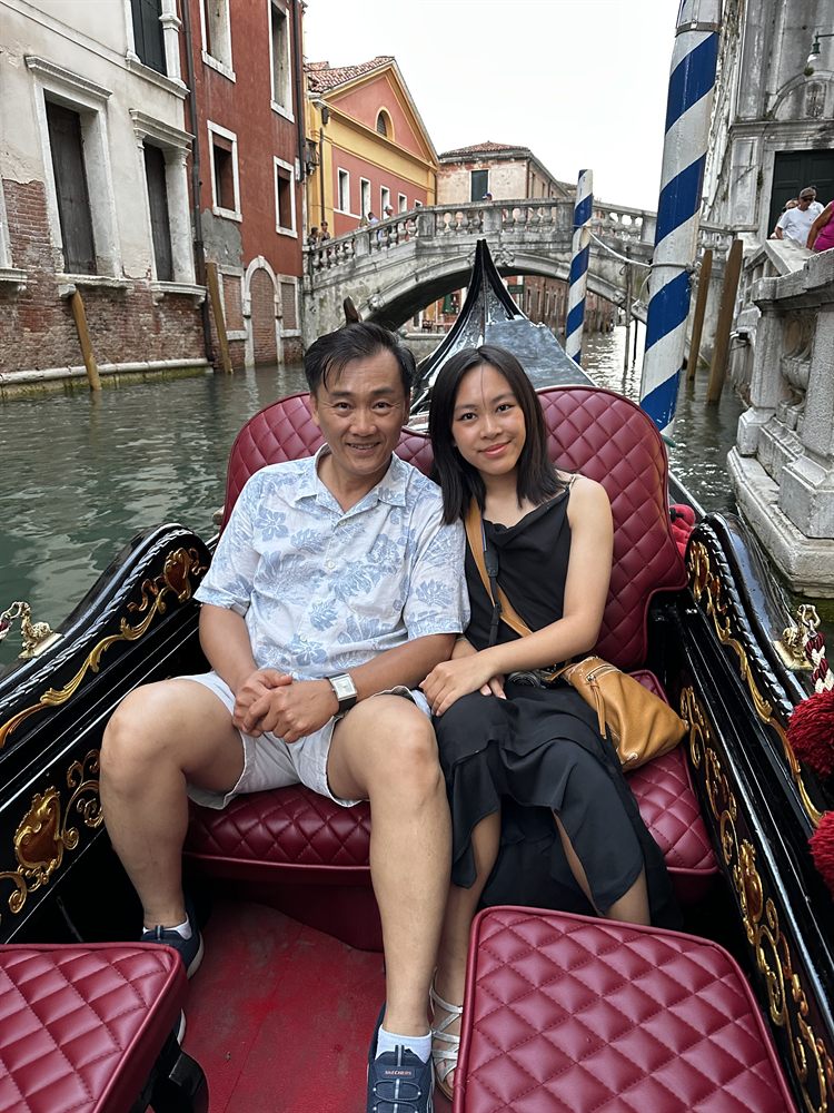 Riding gondolas